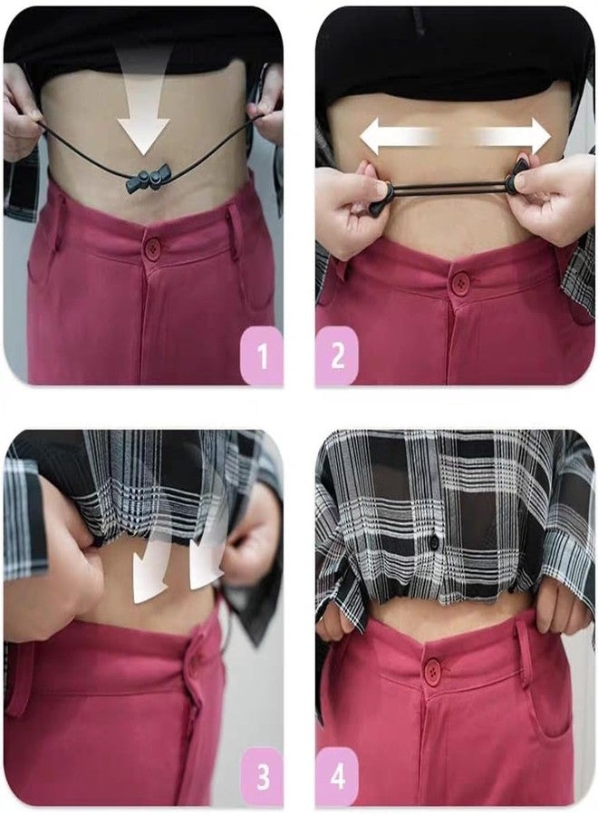 Fancypost 2Pcs Adjustable Crop Tuck Band - Elastic Shirt Stays Belt for Women, Stylish Tops & Sweater Tuck Tool to Transform Your Look - Image 4